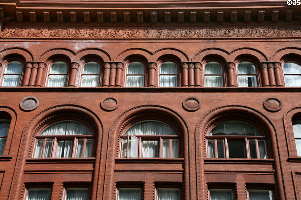 Richardsonian Romanesque facade of Imperial Hotel. Portland, OR.