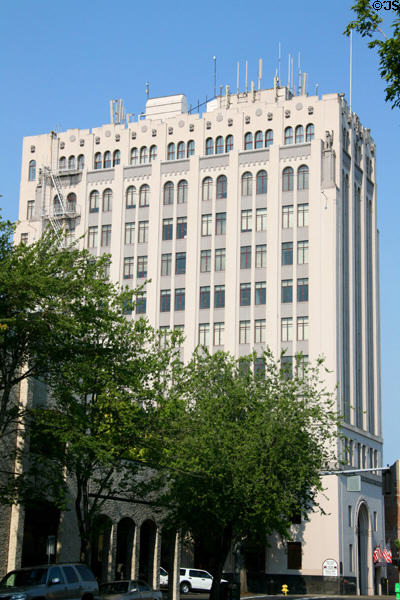 Capital Center (former First National Bank & Livesley Buildings) (1927) (11 floors) (388 State St.). Salem, OR. Style: Art Deco. Architect: Leigh L. Dougan + Hammond & Hammond. On National Register.