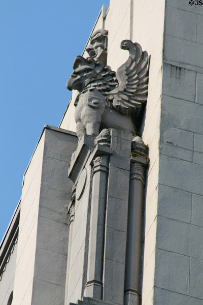Art Deco griffin atop Capital Center. Salem, OR.