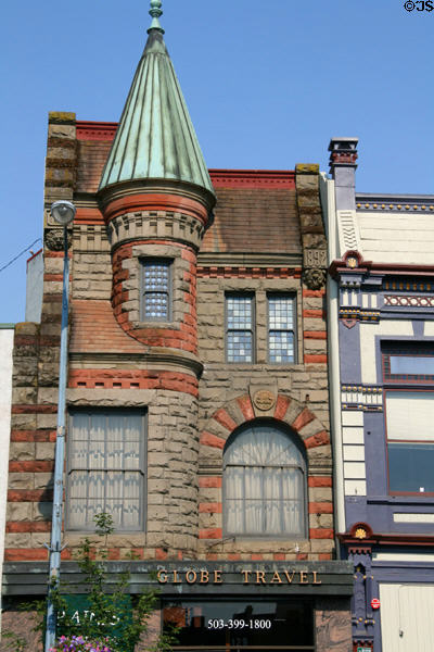 Capital National Bank (1892) (129 Commercial St.) replica of a Philadelphia Bank by architect Frank Furness. Salem, OR.