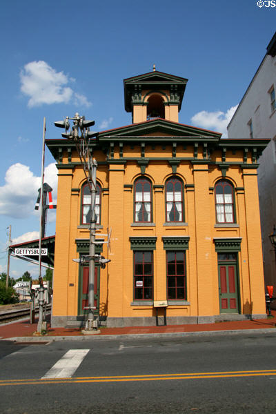 Gettysburg Railroad Depot where Abraham Lincoln arrived Nov. 18, 1863 to dedicate the Soldiers National Cemetery. Gettysburg, PA.