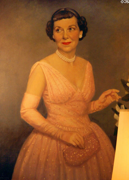 Portrait of Mamie Eisenhower in Eisenhower National Historic Site. Gettysburg, PA.