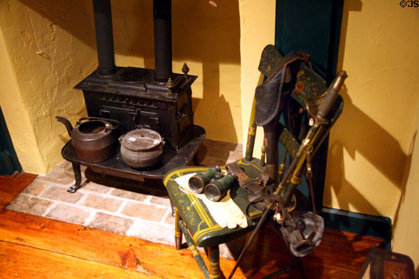 Civil War relics at Lee's Gettysburg Headquarters Museum. Gettysburg, PA.