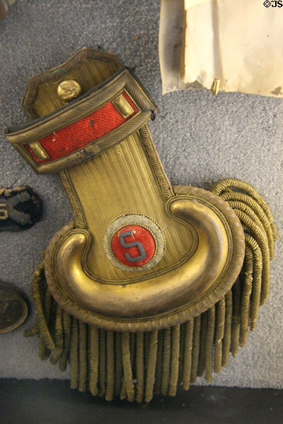 Union officer's epaulette at Lee's Headquarters Museum. Gettysburg, PA.