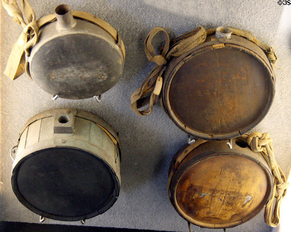 Civil War canteens at Lee's Headquarters Museum. Gettysburg, PA.