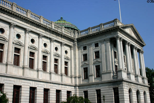 House wing of Pennsylvania Capitol. Harrisburg, PA.