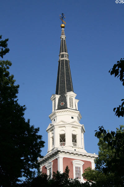 Steeple of Lancaster First Presbyterian Church. Lancaster, PA.