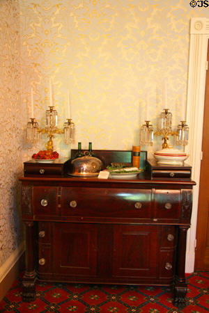 Sideboard in dining room at Wheatland. Lancaster, PA.