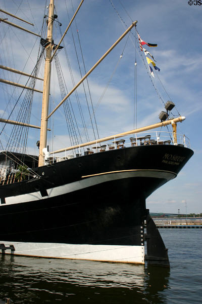 Stern of tall ship Moshulu. Philadelphia, PA.