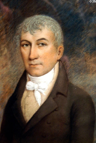 Portrait of James Monroe (1807-11) by Felix Sharples in National Portrait Gallery. Philadelphia, PA.