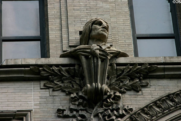 Indian carving on Kaufmann's Building. Pittsburgh, PA.