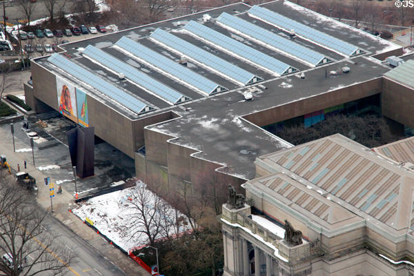Carnegie Museum of Art building (1974) extension to original Carnegie Museum. Pittsburgh, PA. Architect: Edward Larrabee Barnes. On National Register.