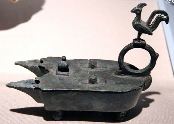 Egyptian bronze lamp (5thC) at Carnegie Museum of Art. Pittsburgh, PA.