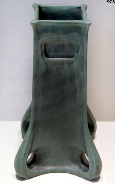 Earthenware vase (1900-4) by Harald Hals of Teco Art Pottery of Terra Cotta, IL at Carnegie Museum of Art. Pittsburgh, PA.