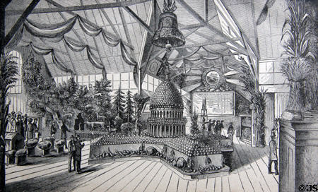 Interior of Kansas & Colorado State Building at Centennial Exposition. Philadelphia, PA.