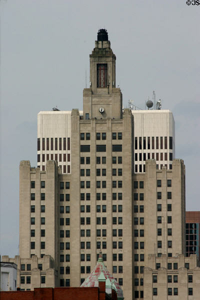 Tower detail of Bank of America Building. Providence, RI.