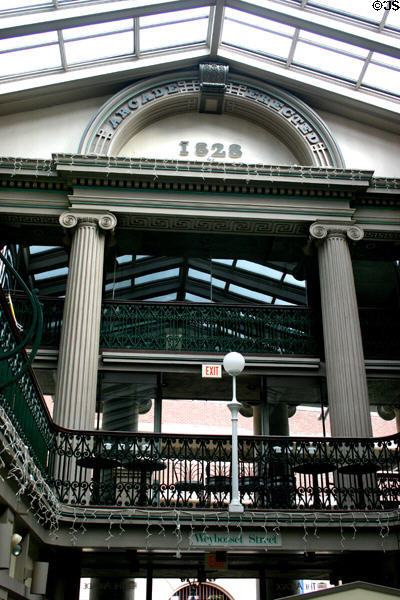 Interior details of Providence Arcade. Providence, RI.