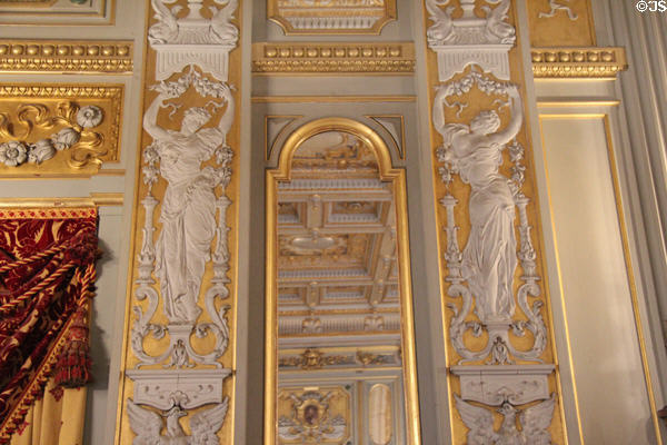 Allegorical figures in Music Room at The Breakers. Newport, RI.