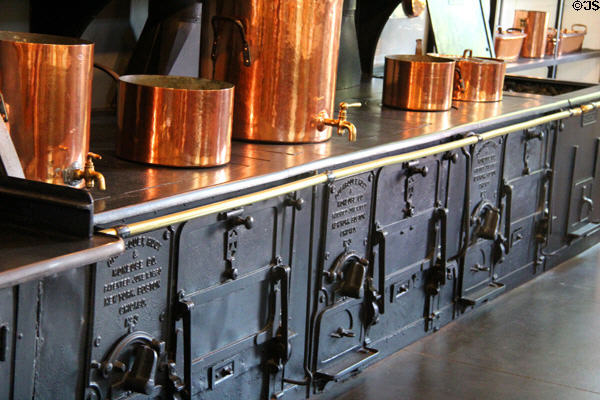 Kitchen ranges by Duparquet, Huot & Moneuse Co. at The Breakers. Newport, RI.