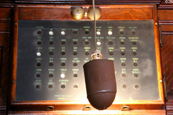Servants call indicator panel at The Breakers. Newport, RI.