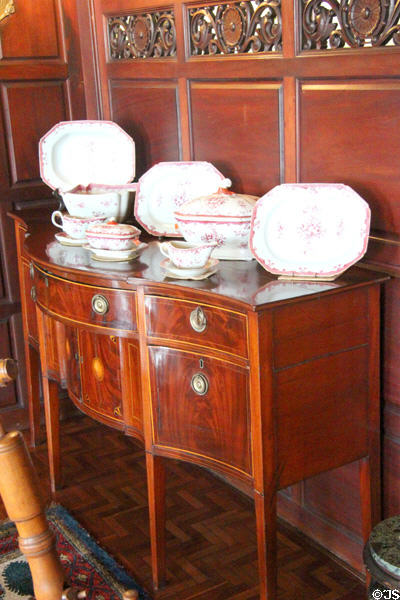 Sideboard in Dining Room at Kingscote. Newport, RI.