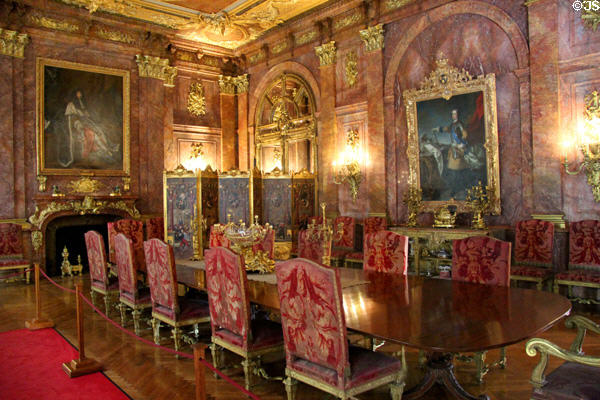 Dining room by Richard Morris Hunt at Marble House. Newport, RI.
