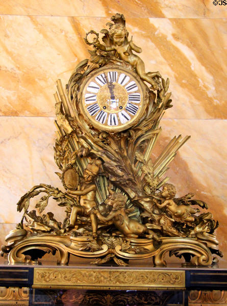 Mantel clock at Marble House. Newport, RI.