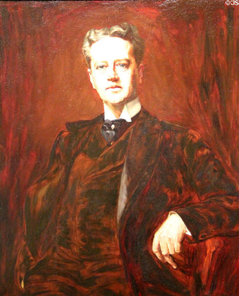 Portrait of William K. Vanderbilt at Marble House. Newport, RI.