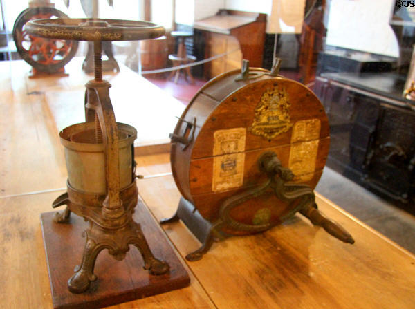 Press & knife cleaner in kitchen at Marble House. Newport, RI.