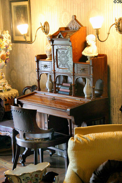 Bedroom desk at Chateau-sur-Mer. Newport, RI.