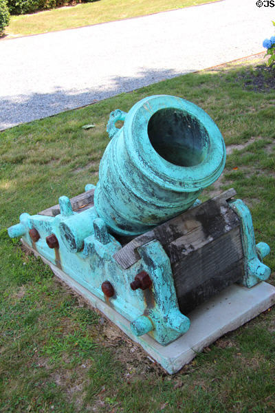 Mortar on lawn at Chepstow. Newport, RI.