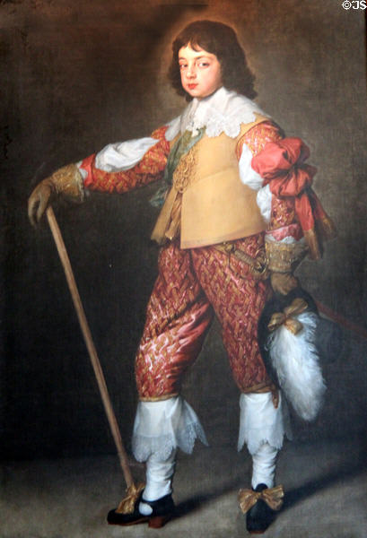 Portrait of Charles II (c1641) by circle of Sir Anthony Van Dyck at Rough Point. Newport, RI.