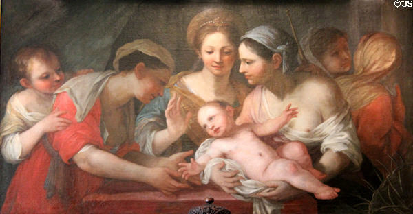 Finding of Moses painting (17thC) by Genoese School at Rough Point. Newport, RI.