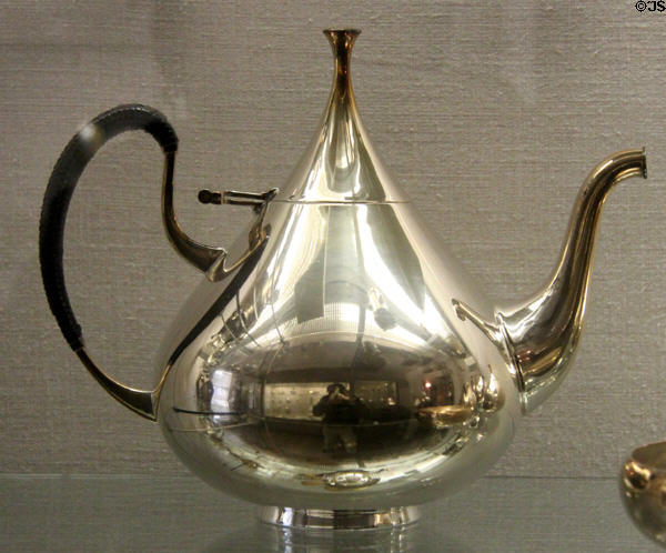 Dimension tea service (c1960) by John Prip of Reed & Barton Manuf. of Taunton, MA at RISD Museum. Providence, RI.