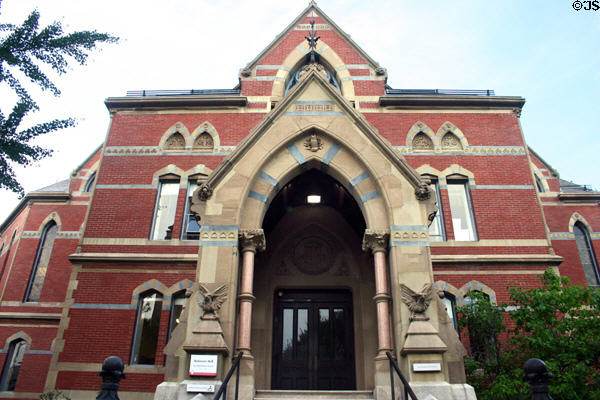 Brown University's Robinson Hall (64 Waterman St.) (1878) was the New Library when opened. Providence, RI.