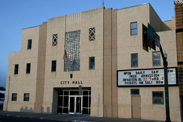 Mitchell City Hall (612 N. Main). Mitchell, SD. Style: Art Deco.