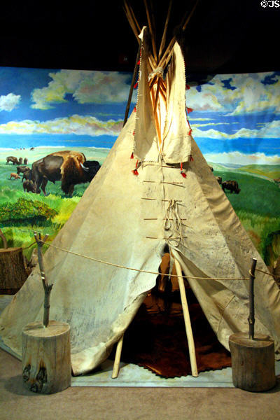 Sioux Tipi at Dakota Discovery Museum. Mitchell, SD.