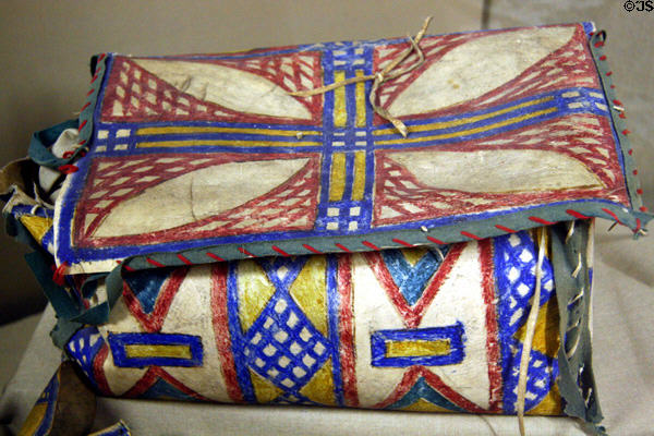 Sioux parfleche at Dakota Discovery Museum. Mitchell, SD.