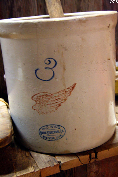 Red Wing crock by Union Stoneware Co. at Dakota Discovery Museum. Mitchell, SD.