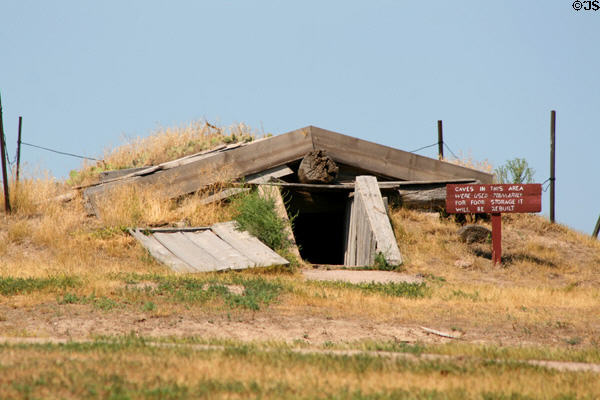 Food storage cave at Prairie Homestead Historic Site. SD.