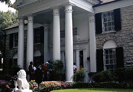 Portico of Graceland, Elvis Presley's mansion. Memphis, TN.