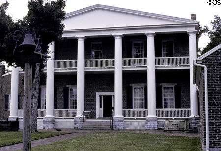 Back facade of The Hermitage on a farm Jackson bought in 1804. Nashville, TN.
