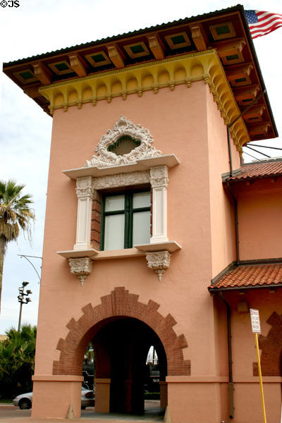 Southern Pacific Passenger Station tower entrance. San Antonio, TX.