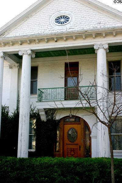 Blondin house (1905) (112 King William) in King William district. San Antonio, TX. Style: Neoclassical.