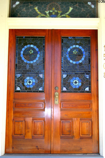 D.B. Orgain house front door. Bastrop, TX.