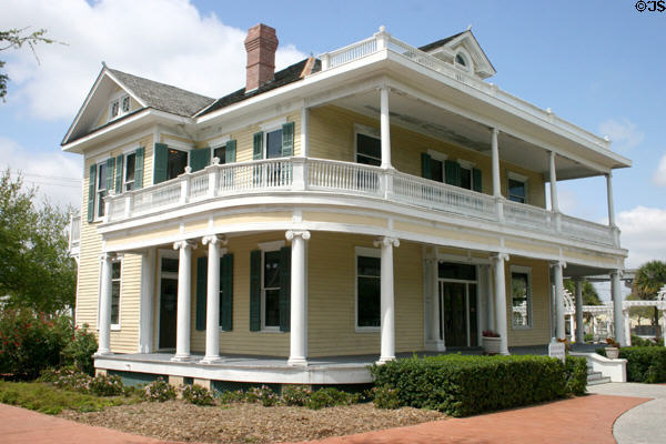 A.M French - Rafael Galvan house (1908) in Heritage Park. Corpus Christi, TX. Style: Colonial revival.