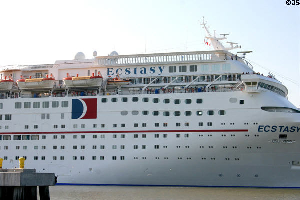 Cruise ship Ecstacy bridge. Galveston, TX.