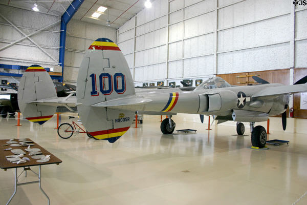 P-38 / l-5 Lightning double fuselage at Lone Star Flight Museum. Galveston, TX.