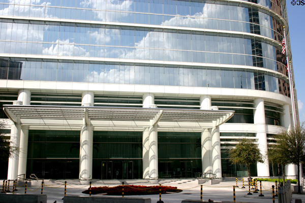 Base of 1500 Louisiana Street. Houston, TX.