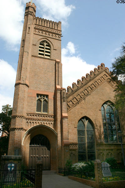 Christ Church Cathedral (1893) (1117 Texas Ave.). Houston, TX. Style: Gothic revival. Architect: Joseph Arthur Tempest & Silas McBee. On National Register.